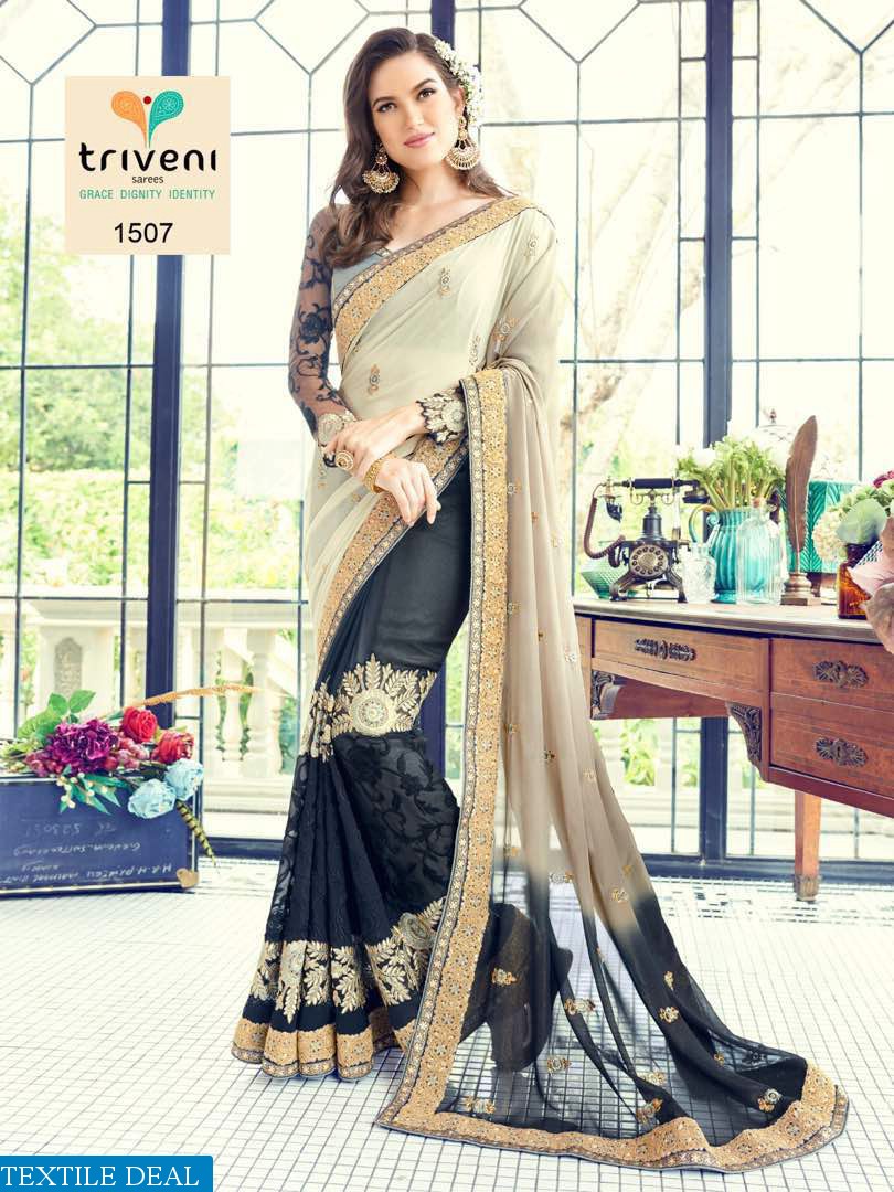 Triveni Adhira Wholesale party-wear Saree Catalog